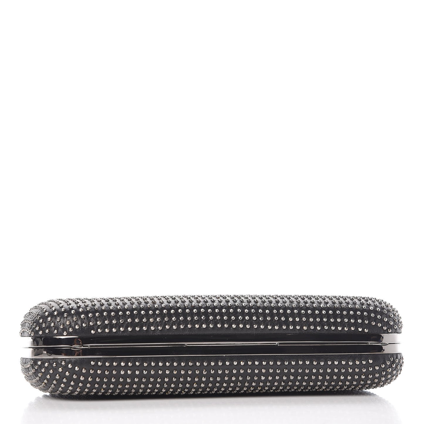 Nappa Studded Knucklebox Clutch Black