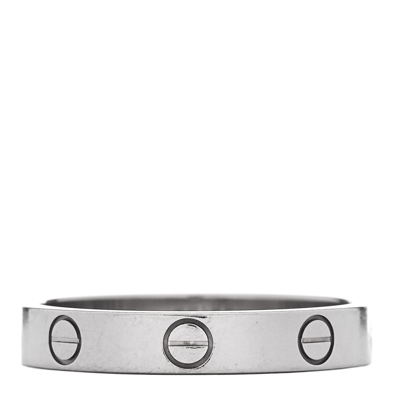 Cartier 18K White Gold 3.5mm LOVE Wedding Band Ring 58 8.25 3 of 5