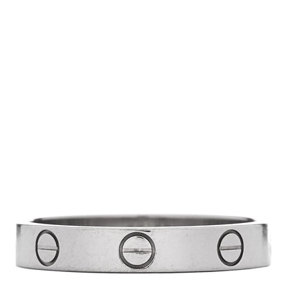 Cartier 18K White Gold 3.5mm LOVE Wedding Band Ring 58 8.25 3 of 5
