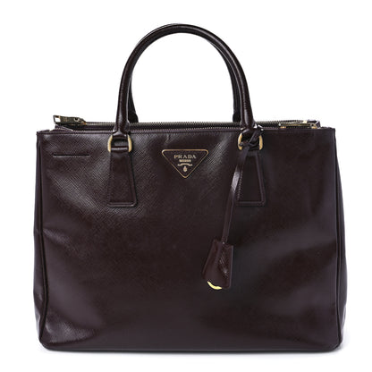 Prada Saffiano Lux Large Galleria Double Zip Tote Granato 1 of 11