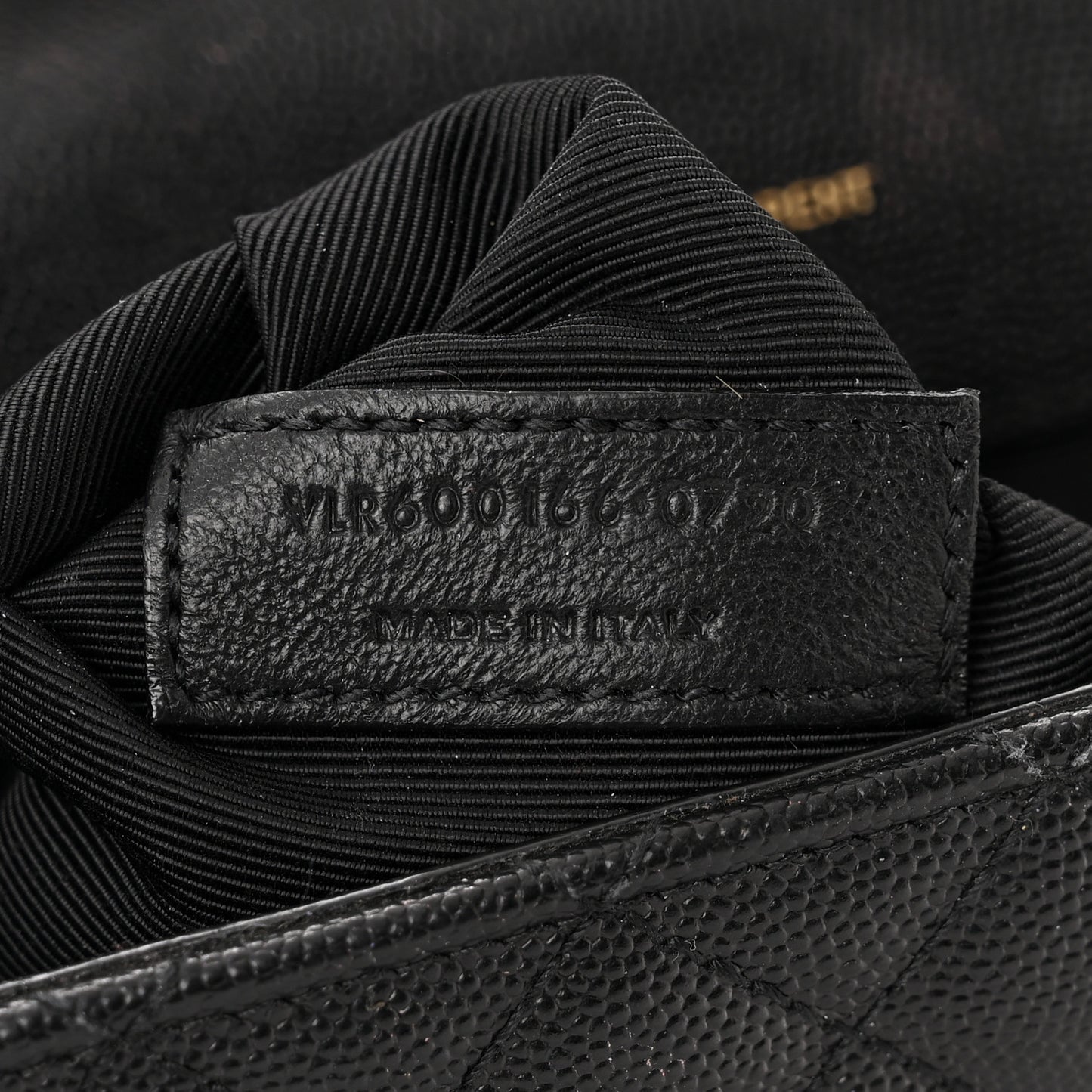 Grain De Poudre Textured Mixed Matelasse Large Triquilt Monogram Satchel Black