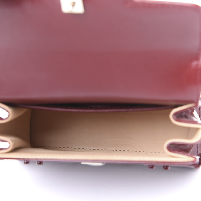 Delvaux Patent Calfskin Micro Tempete Satchel Red 4 of 9