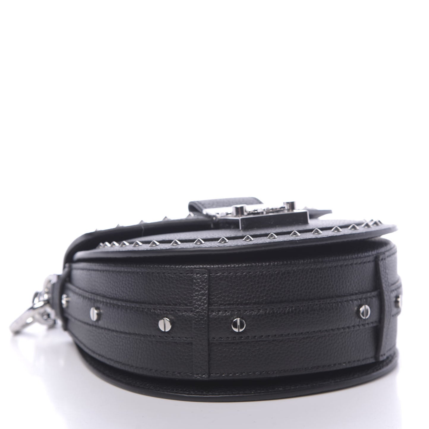 Calfskin Mini Patricia Studded Crossbody Bag Black