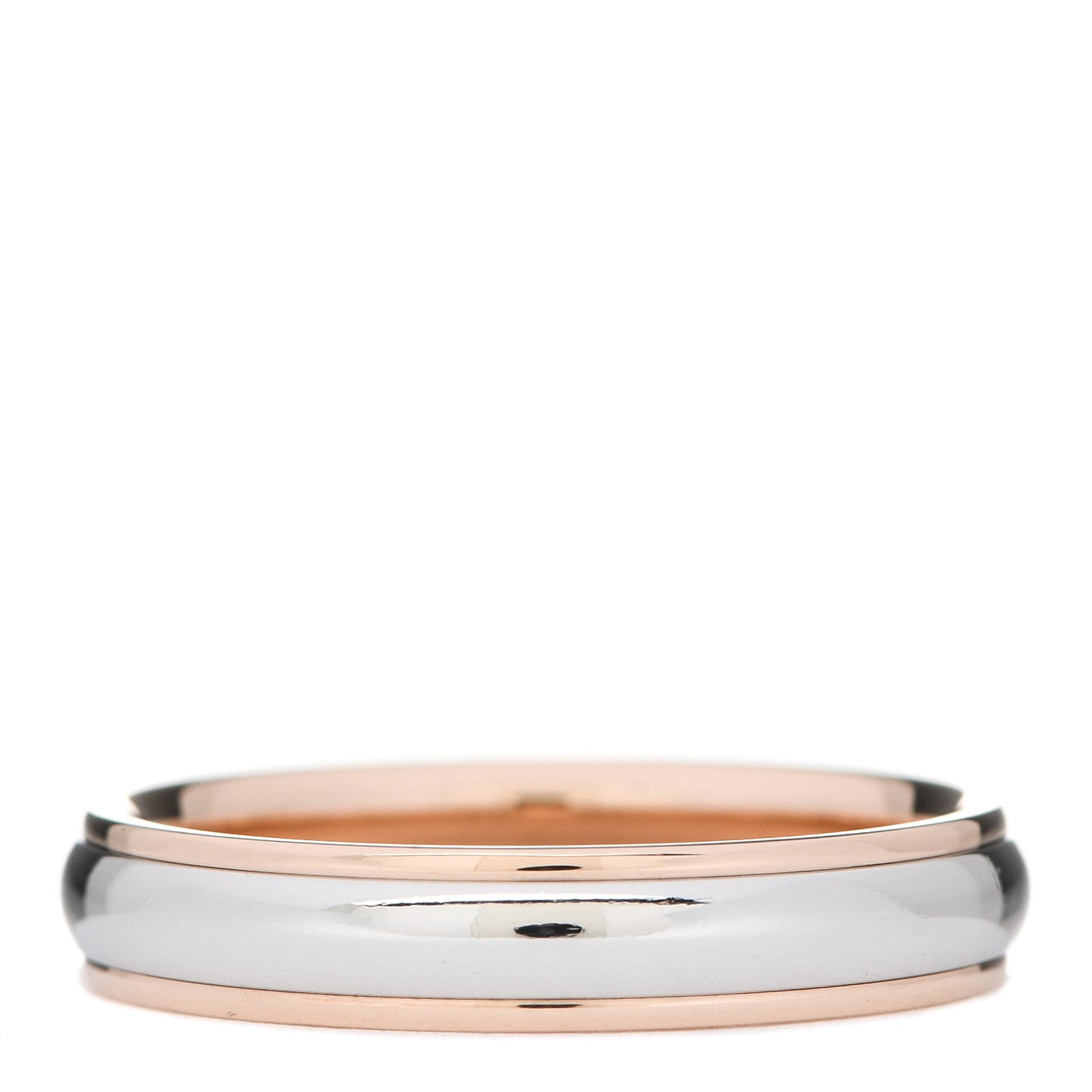 Platinum 18K Rose Gold Lucida 4mm Band Ring 55 7.25