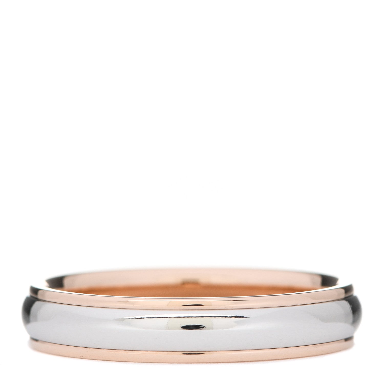 Tiffany Platinum 18K Rose Gold Lucida 4mm Band Ring 55 7.25 3 of 5