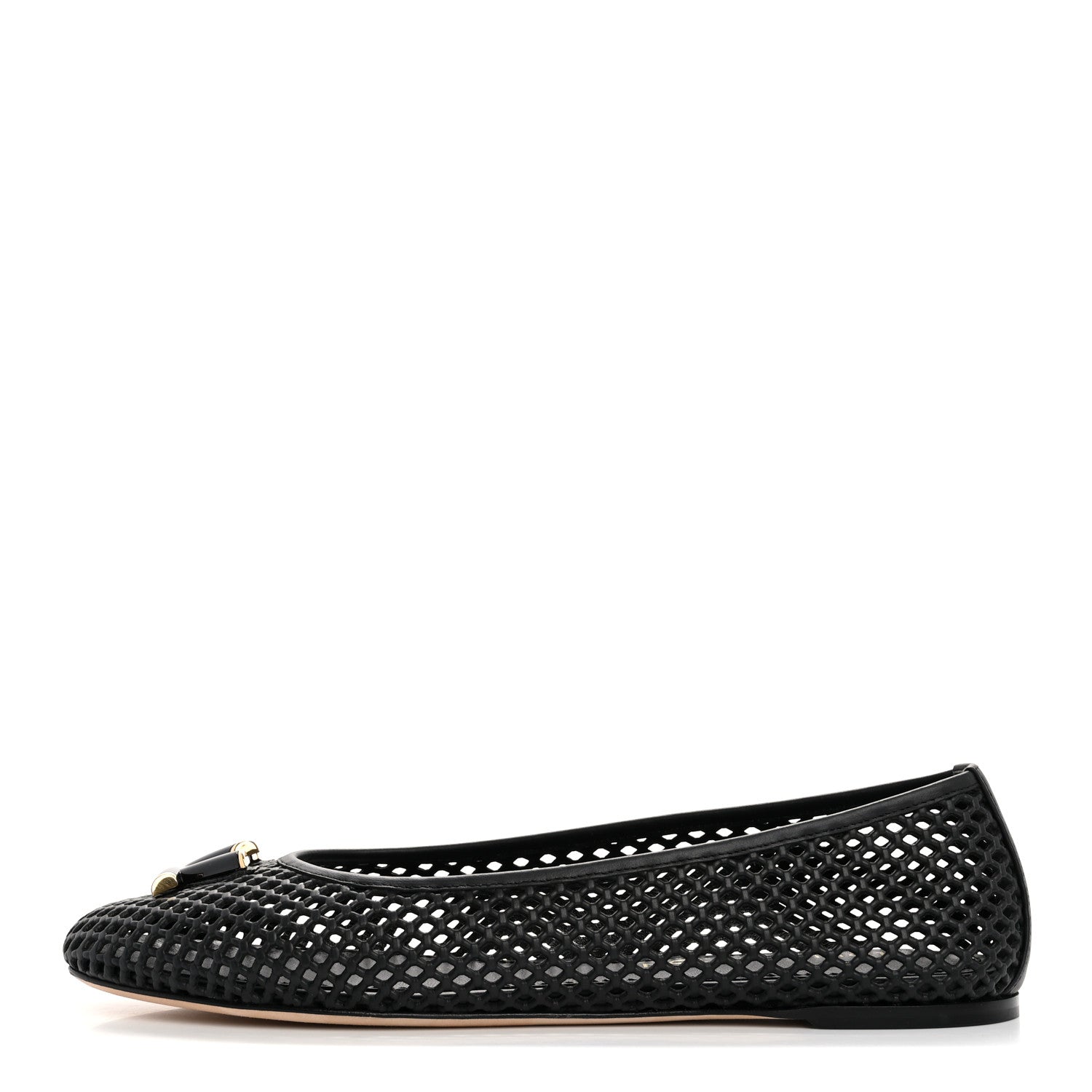 Louis Vuitton Perforated Calfskin Shake Ballerina Flats 41 Black 1 of 8
