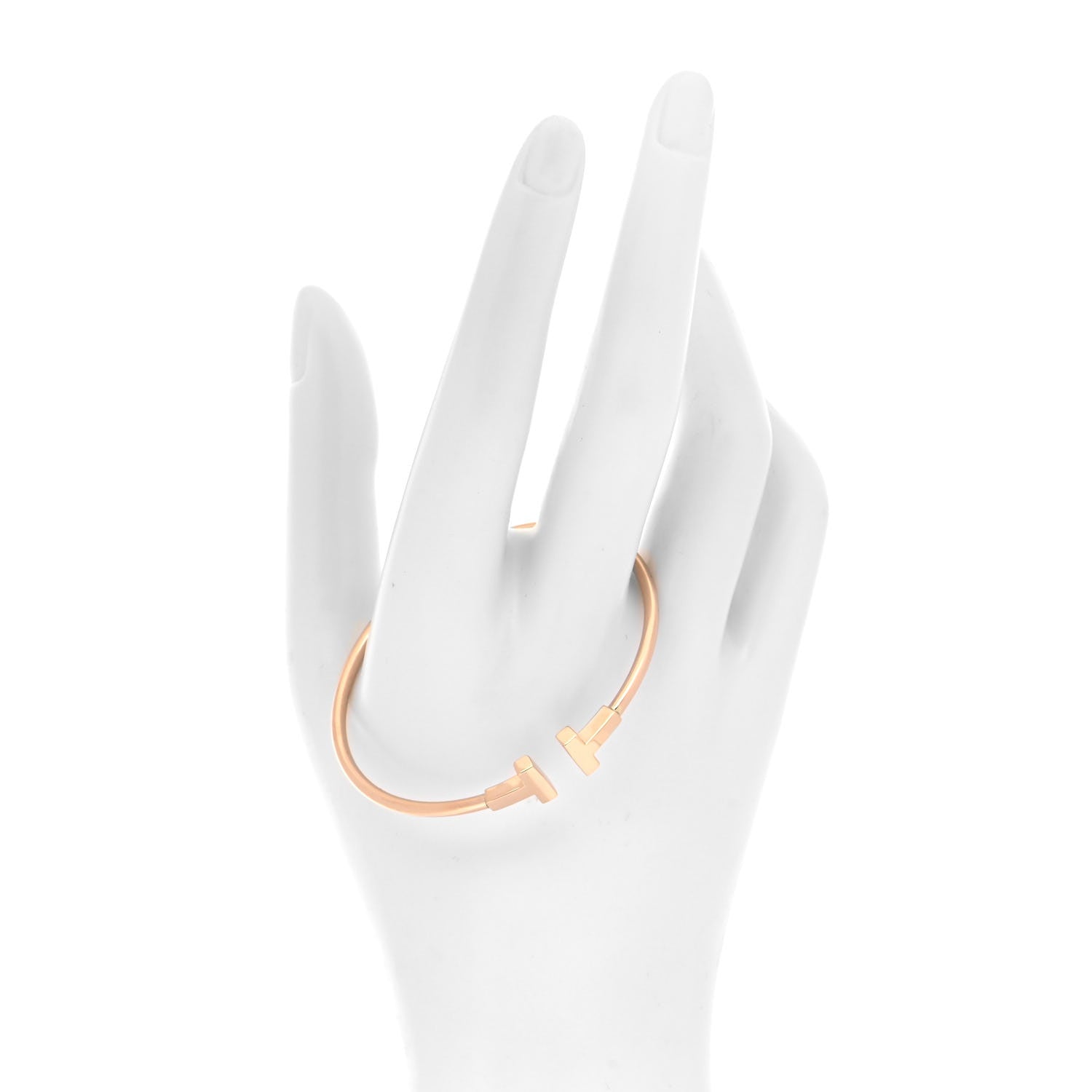 Tiffany 18K Rose Gold T Wire Bracelet 2 of 4