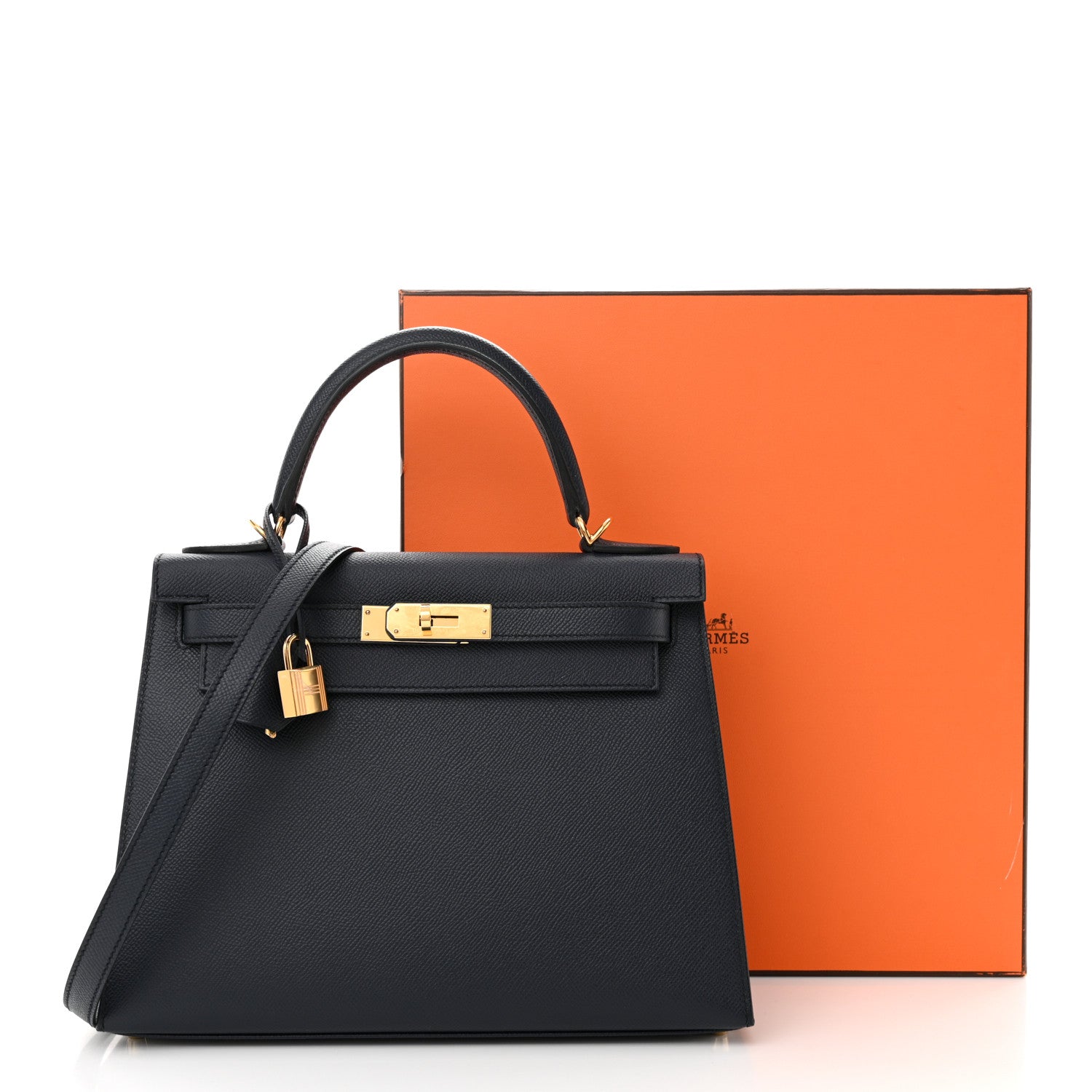Hermes Epsom Kelly Sellier 28 Bleu Indigo 14 of 14