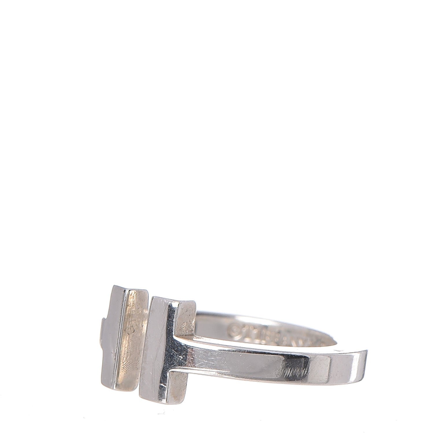 Tiffany Sterling Silver T Square Ring 48 4.5 4 of 5