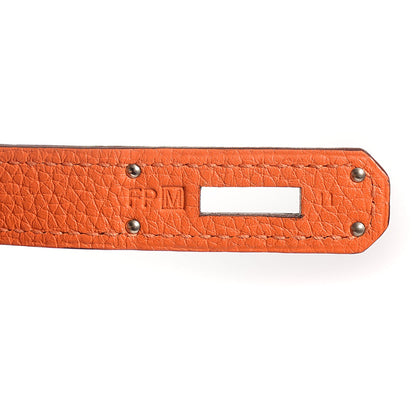 Hermes Taurillon Clemence Birkin 40 Orange 10 of 23