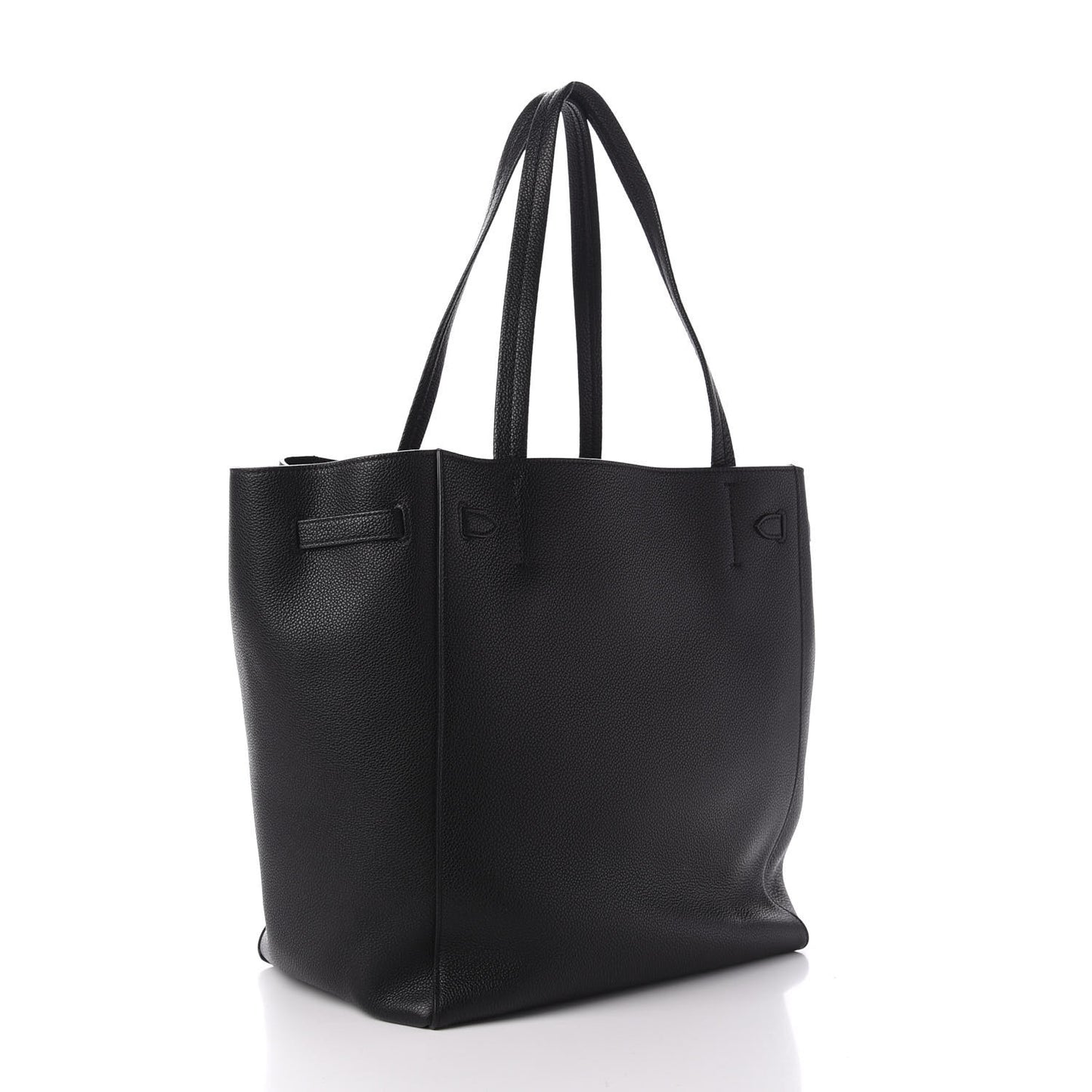 Soft Grained Calfskin Small Belt Cabas Phantom Black