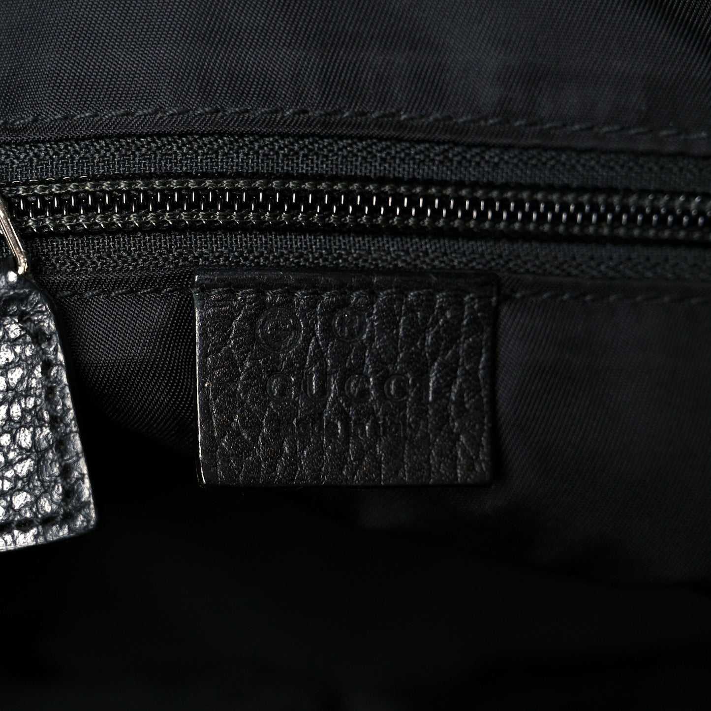 Nylon Monogram Dollar Calfskin Flat Messenger Bag Black