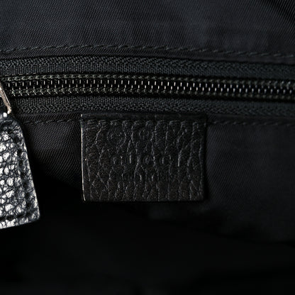Gucci Nylon Monogram Dollar Calfskin Flat Messenger Bag Black 6 of 11