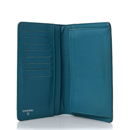 Chanel Patent Quilted Brilliant Yen Wallet Blue 5 of 10