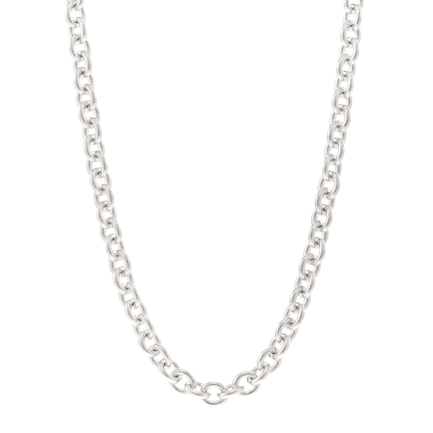 Sterling Silver Round Link Necklace