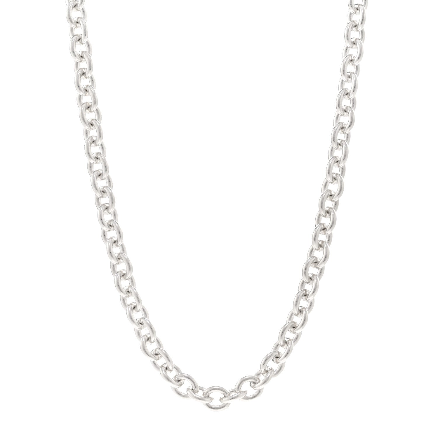 Tiffany Sterling Silver Round Link Necklace 1 of 5