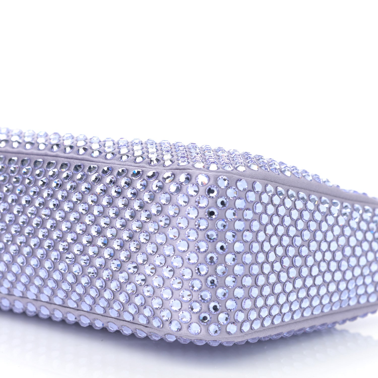 Prada Satin Crystal Mini Re-Edition 2000 Bag Glicine 9 of 10