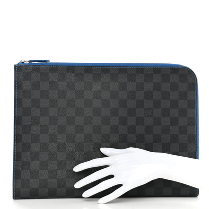 Louis Vuitton Damier Graphite Pochette Jour GM Bleu 2 of 9