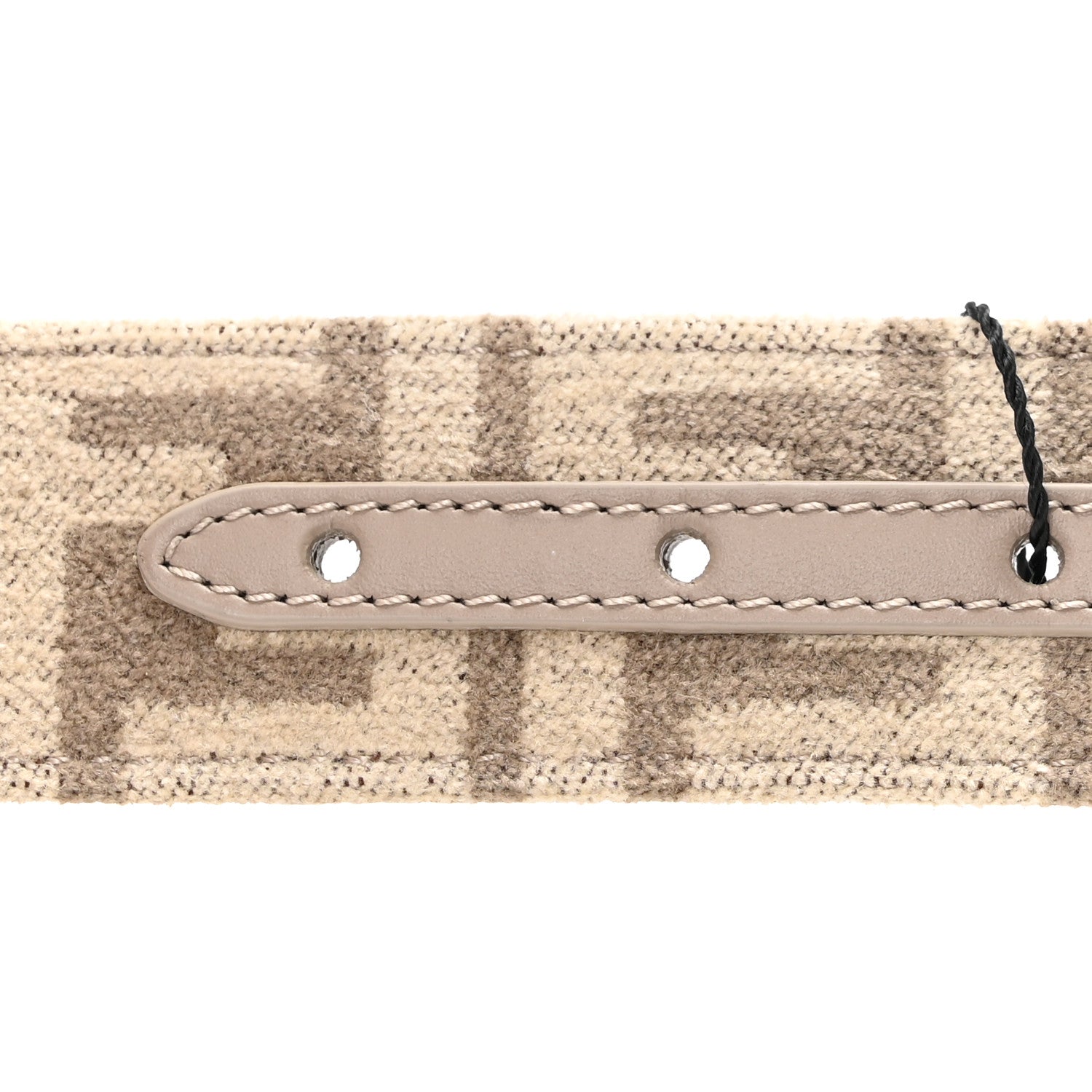 Fendi Chenille Vitello King FF Belt 80 32 Tortora Nuvola 3 of 8