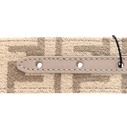 Fendi Chenille Vitello King FF Belt 80 32 Tortora Nuvola 3 of 8