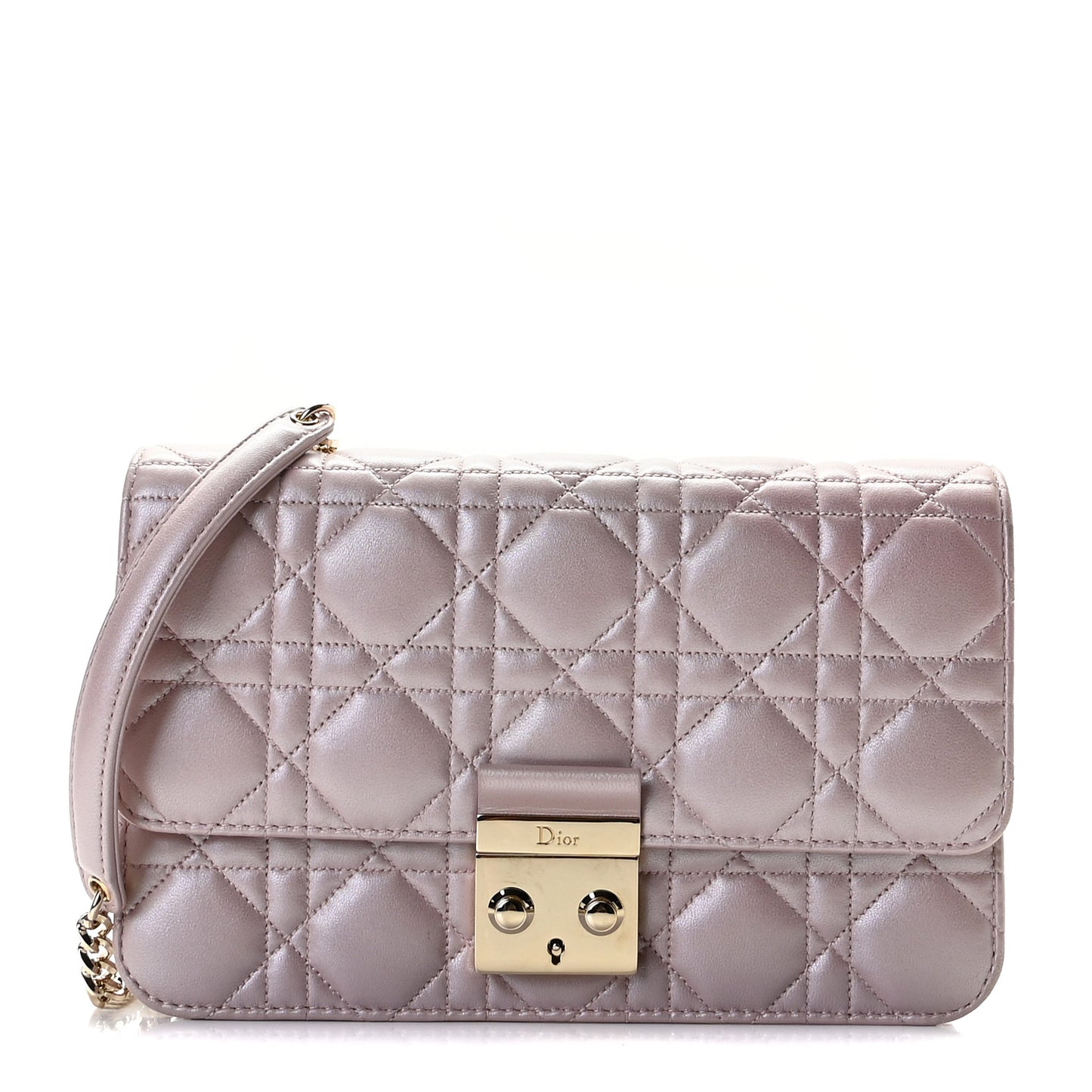 Pearly Lambskin Cannage Miss Dior Promenade Pouch Lotus