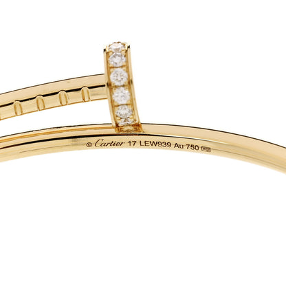 Cartier 18K Yellow Gold Diamond Small Juste Un Clou Bracelet 16 4 of 5