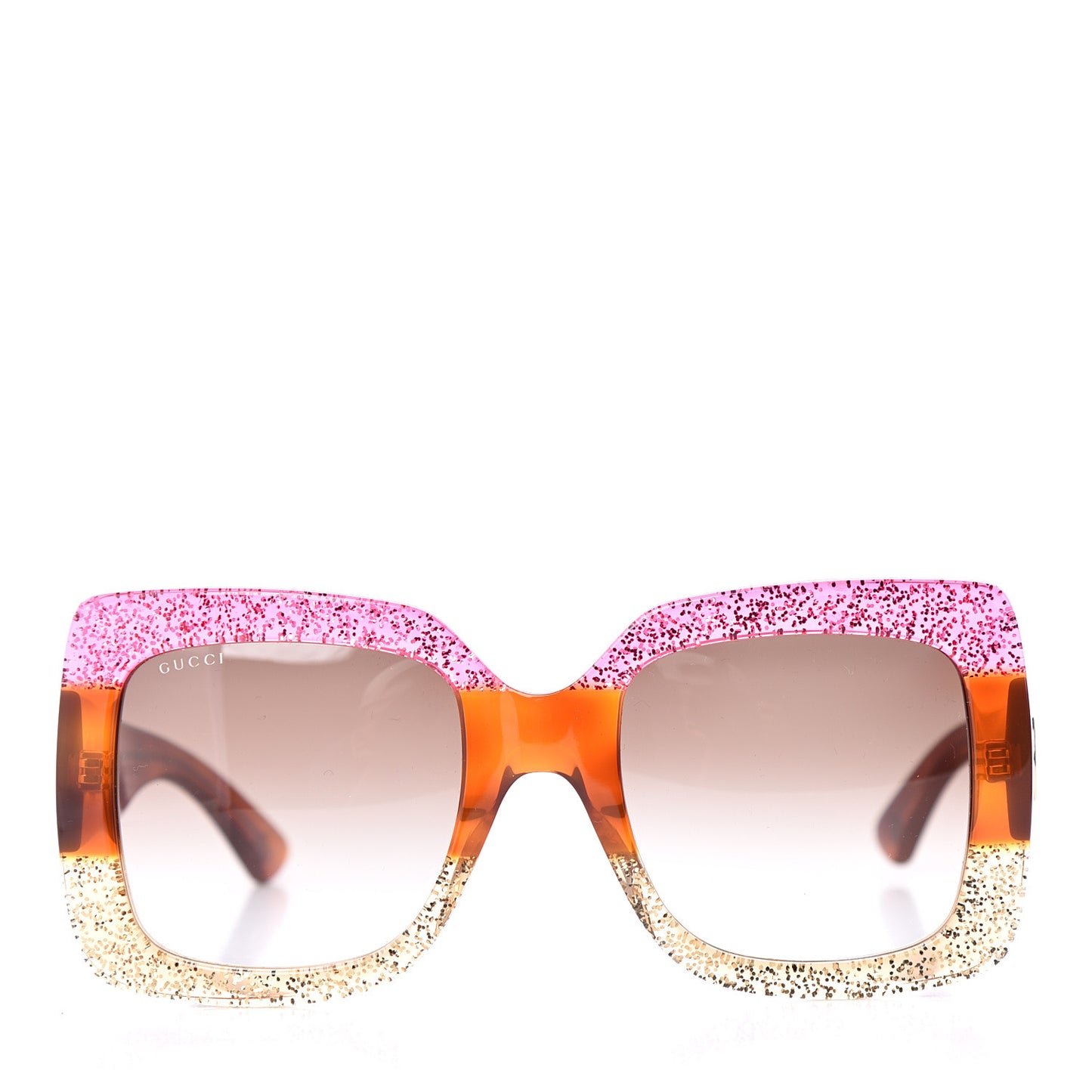 Square Frame GG0083S Sunglasses Glitter Pink Multi