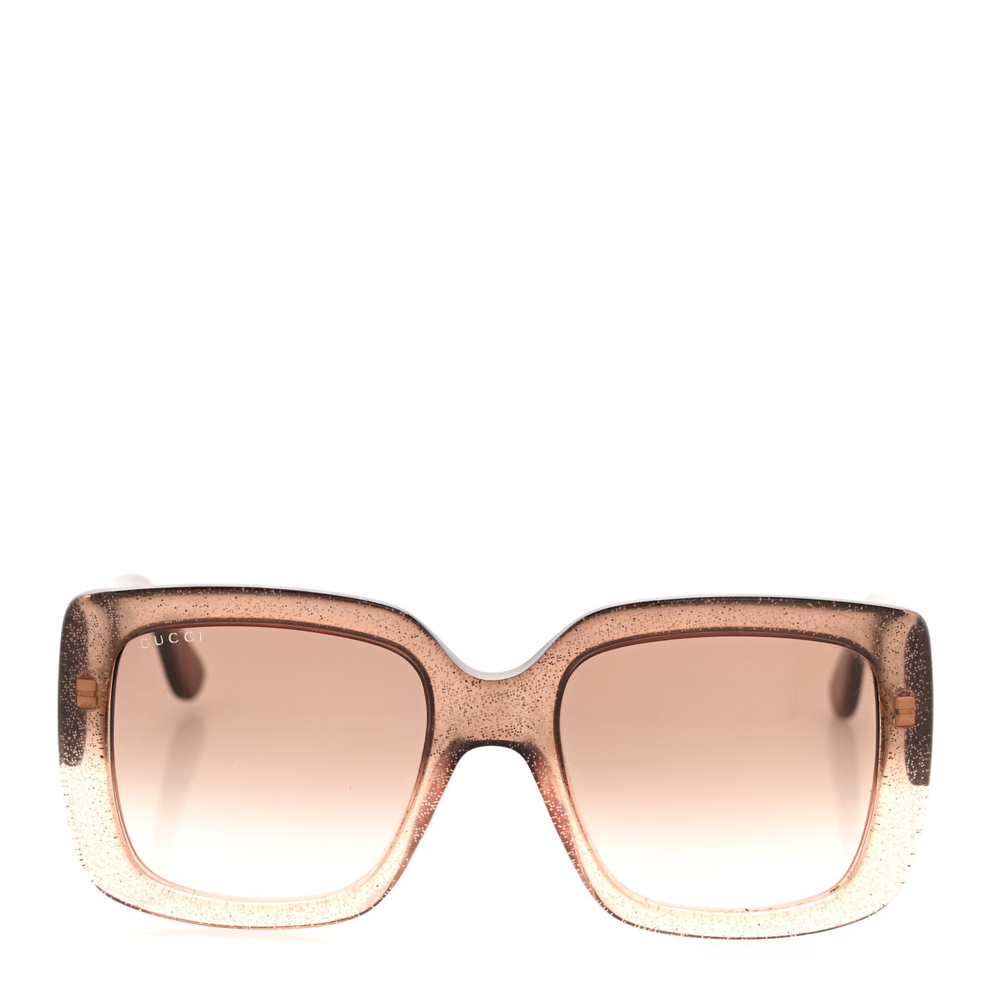 Glitter Acetate Square Frame Sunglasses GG3814S Brown