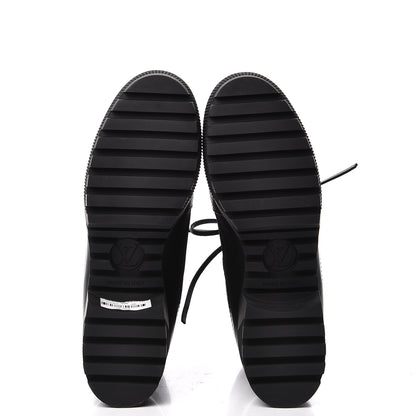 Louis Vuitton Suede Calfskin Catogram Laureate Platform Desert Boots 38 Black 6 of 10