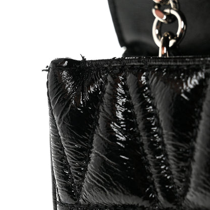 Versace Patent Nappa Quilted Virtus Shoulder Bag Black 11 of 11