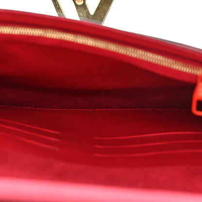 Louis Vuitton Calfskin Chain Louise MM Red 5 of 11