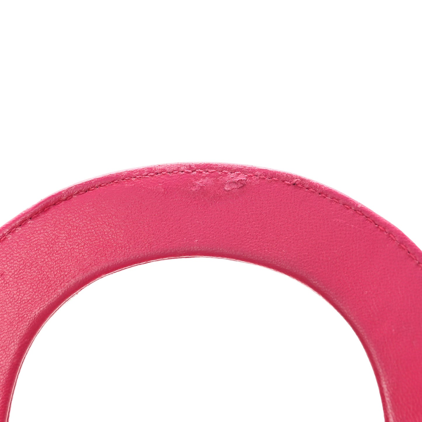 Lambskin Cannage Mini Bi-Color Lady Dior Red Fuchsia