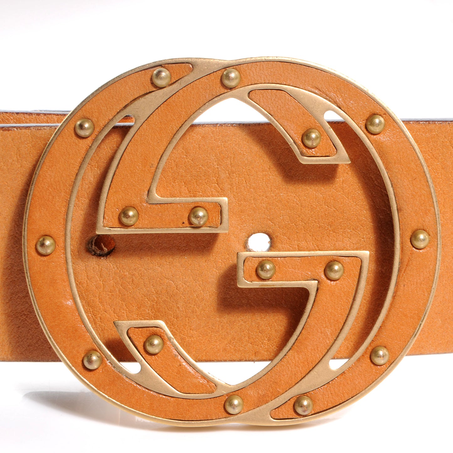 Leather Blondie GG Buckle Belt 85 34