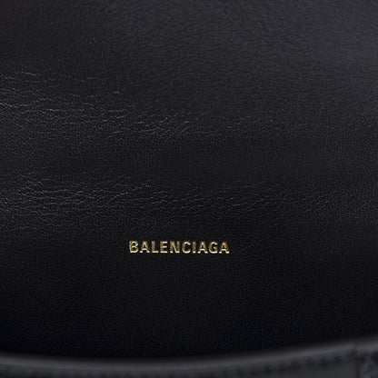 Balenciaga Shiny Box Calfskin Hourglass Top Handle Bag XS Black 9 of 10