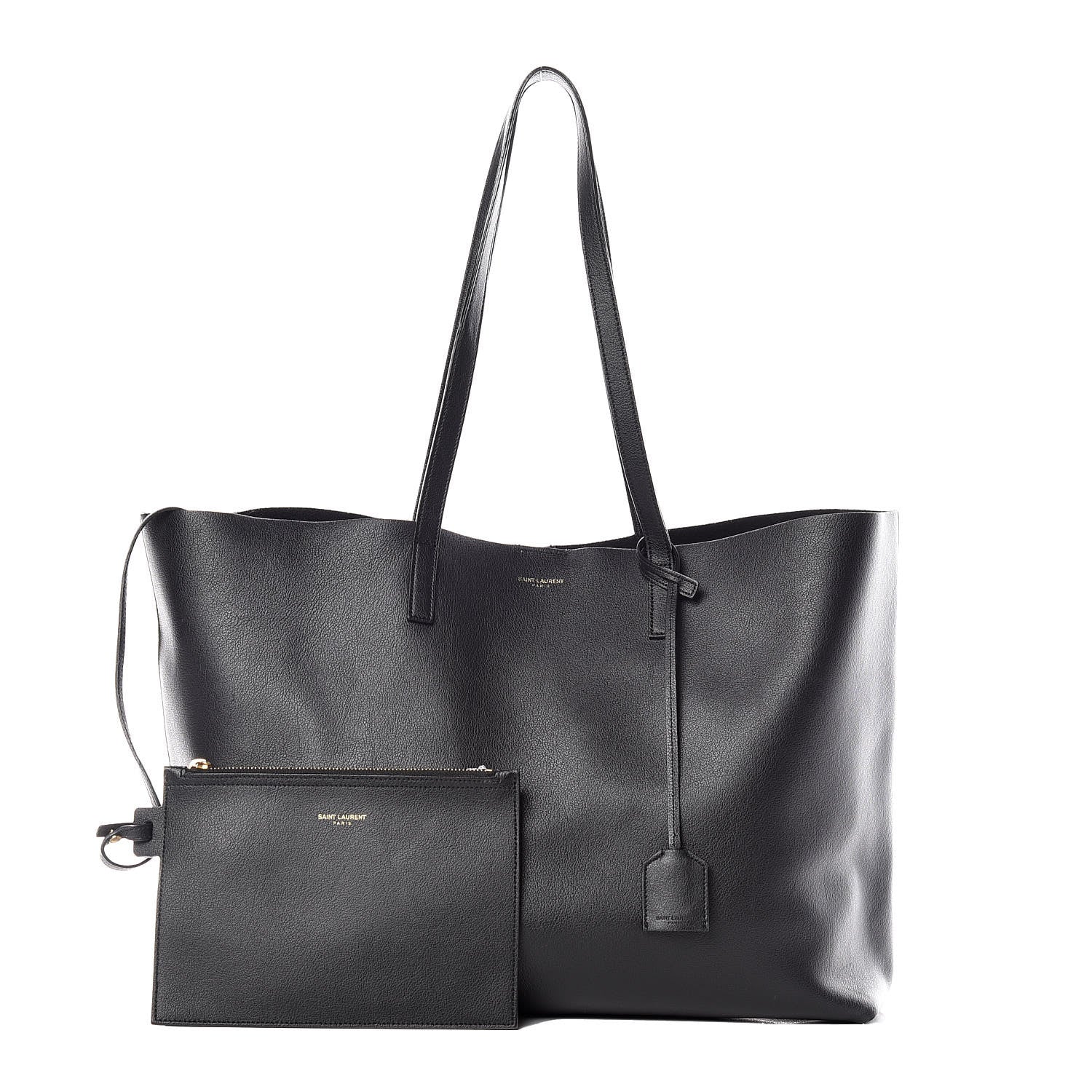 Saint Laurent Calfskin Large Shopping Tote Black 1 of 15
