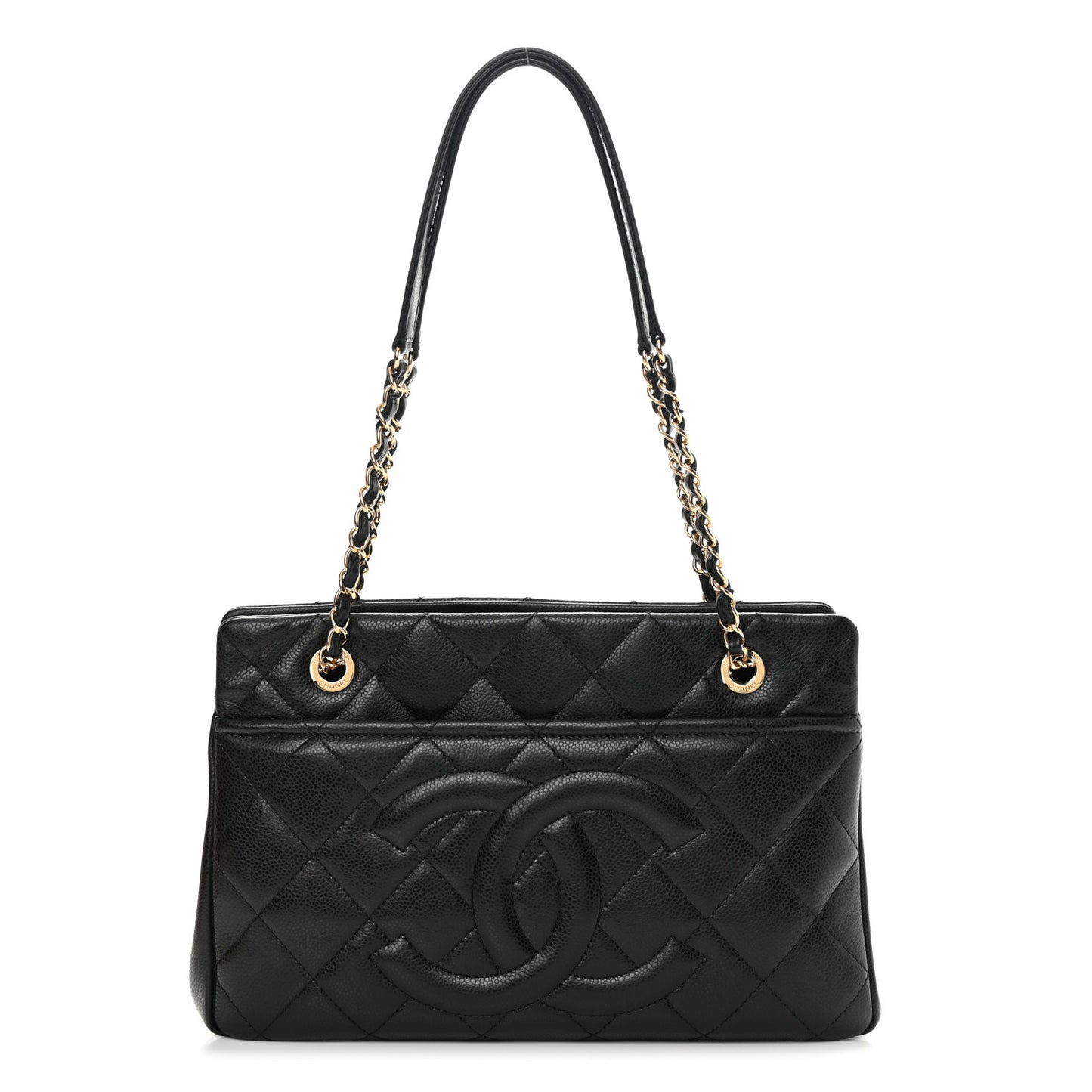 Caviar Quilted CC Timeless Soft Tote Black