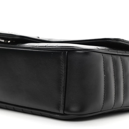 Prada Soft Calfskin Impunture Diagramme Large Chain Flap Shoulder Bag Black 10 of 12