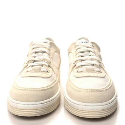 Chanel Cotton Sneakers 43 Beige 2 of 8