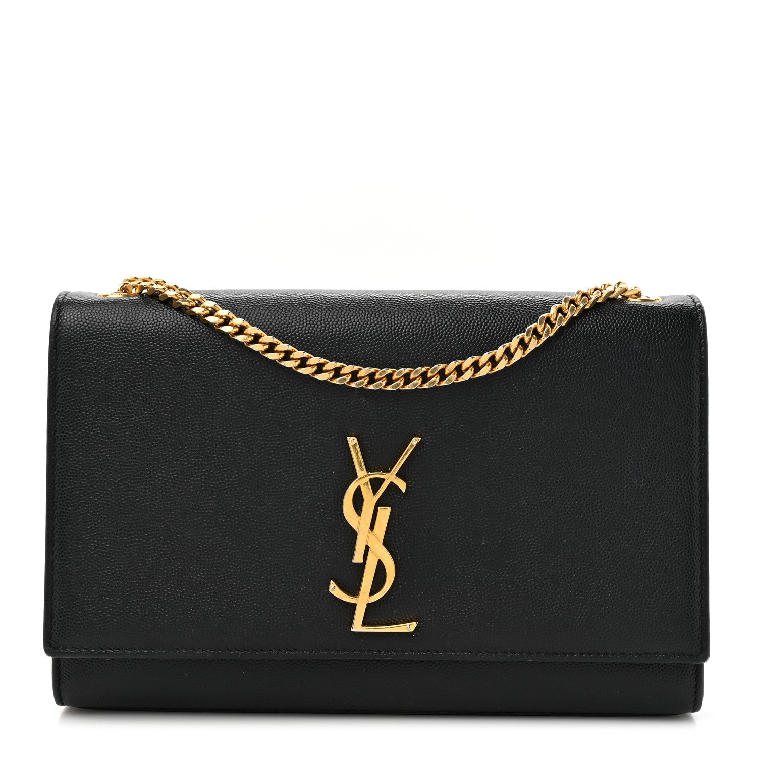 Saint Laurent Grain De Poudre Medium Classic Monogram Kate Satchel Black 1 of 14