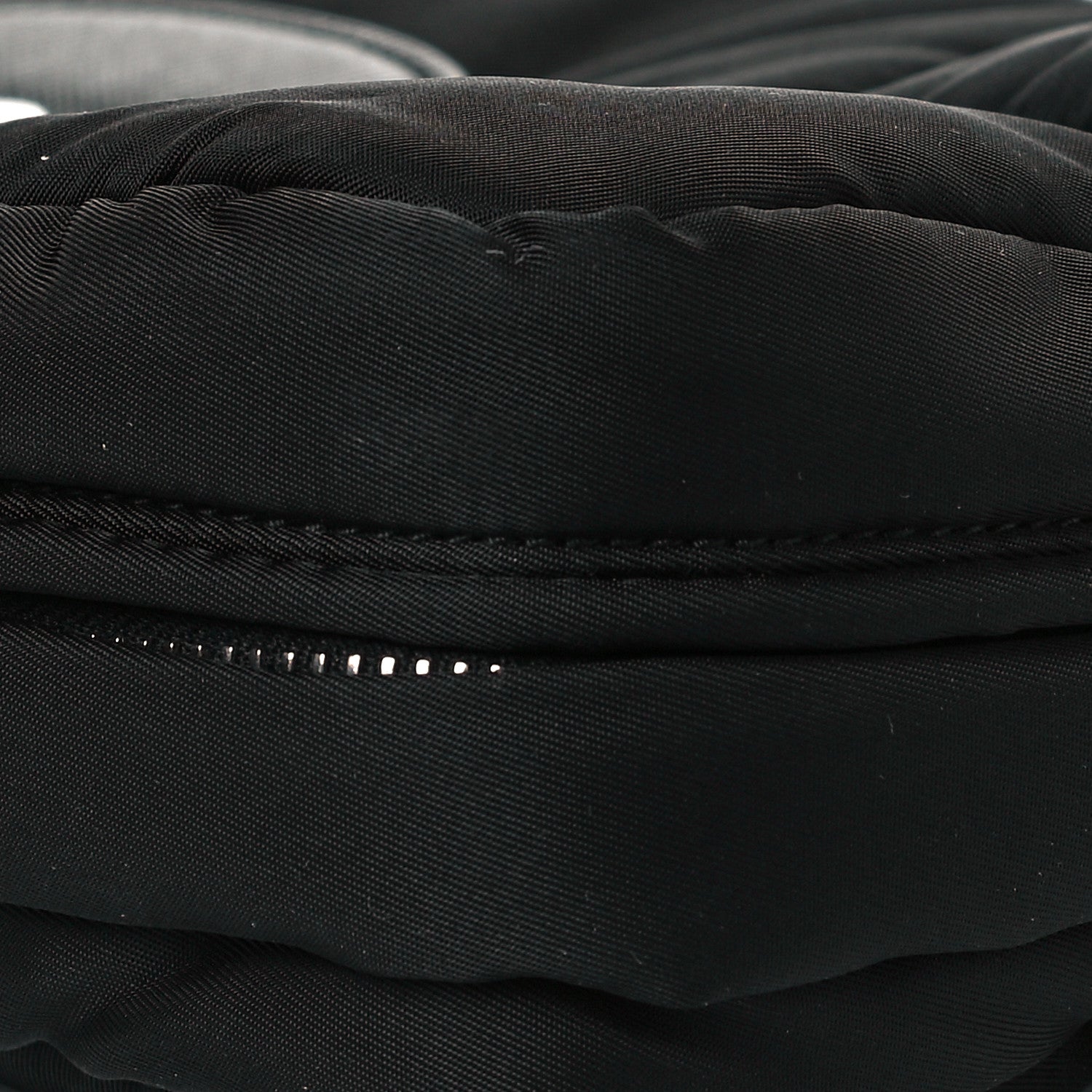 Prada Tessuto Nylon Bomber Sound Chain Flap Shoulder Bag Black 9 of 10