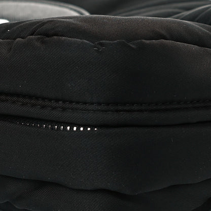 Prada Tessuto Nylon Bomber Sound Chain Flap Shoulder Bag Black 9 of 10