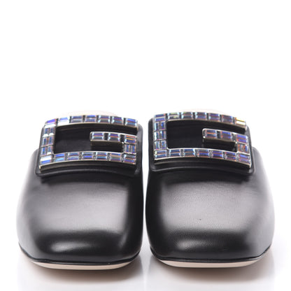 Gucci Malaga Kid Crystal Square G Madelyn 60mm Mules 37.5 Black 2 of 11