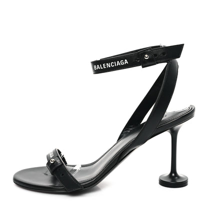 Balenciaga Calfskin Logo Afterhour 90mm Sandal 36 Black 1 of 10