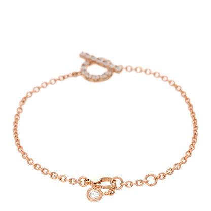 Hermes 18K Rose Gold Diamond Finesse Bracelet SH 2 of 3