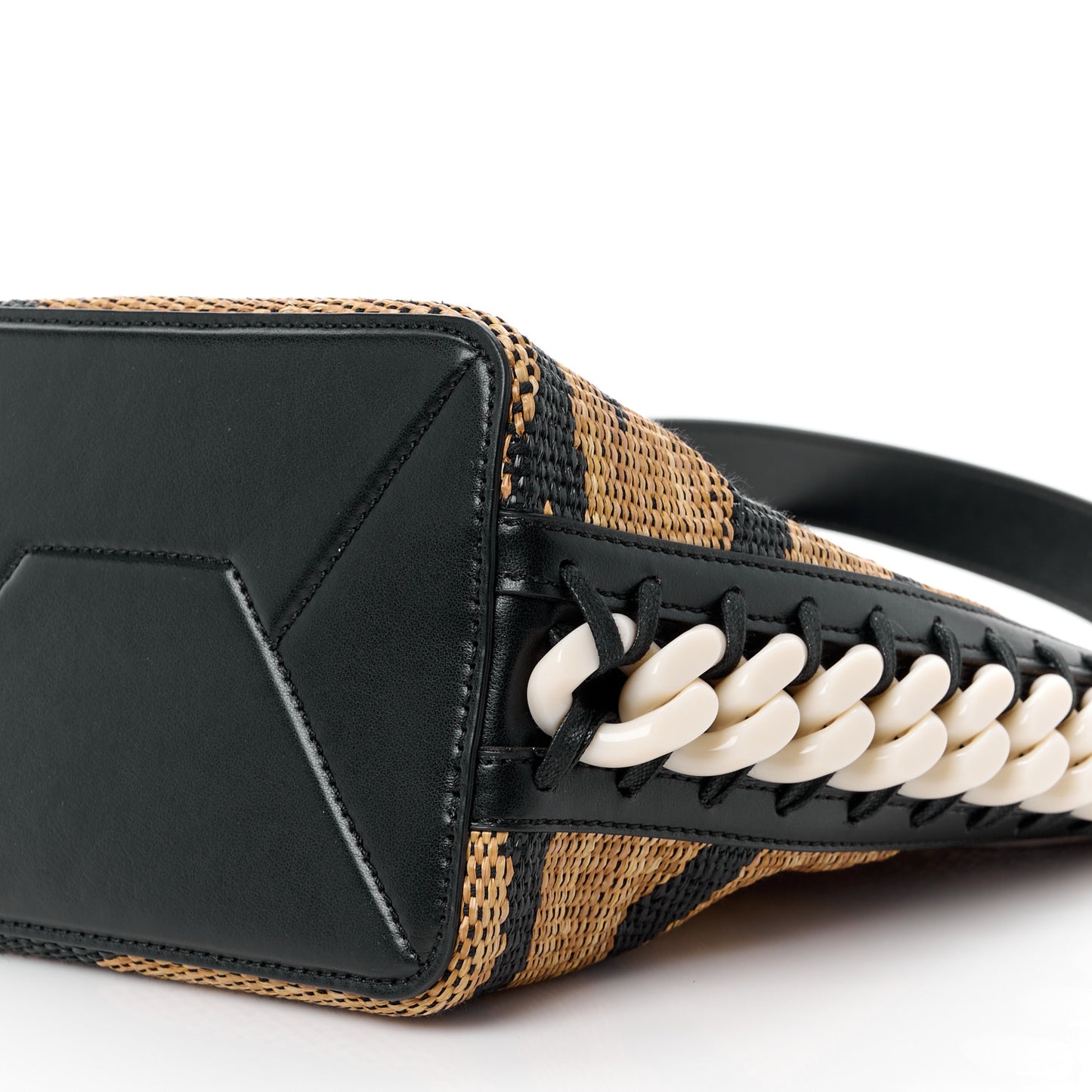 Raffia Jacquard Tiger Bucket Bag