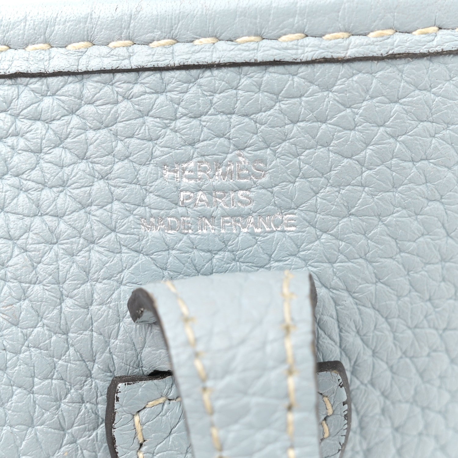 Hermes Taurillon Clemence Amazone Evelyne TPM Bleu Lin 6 of 12