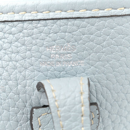 Hermes Taurillon Clemence Amazone Evelyne TPM Bleu Lin 6 of 12