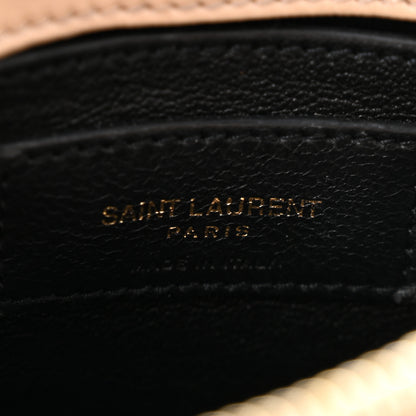Saint Laurent Calfskin Y Quilted Monogram Small Loulou Chain Satchel Dark Beige 6 of 15