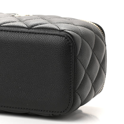 Chanel Caviar Quilted Small Vanity Case With Chain Black 9 of 9