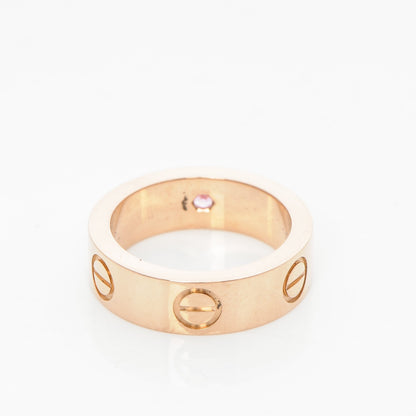 Cartier 18K Pink Gold Pink Sapphire 5.5mm LOVE Ring 49 4.75 4 of 4